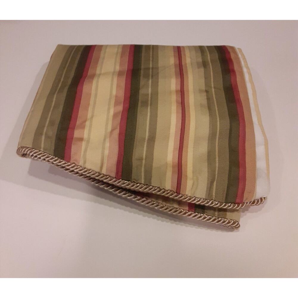 Vintage Country Curtains Valance U.S.A.Striped,Corded Braid Timeless